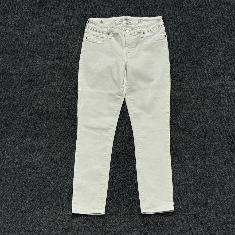 Lucky Brand Jeans Womens 6/28 White Mid Rise Ankle Slim Stretch Denim Pants